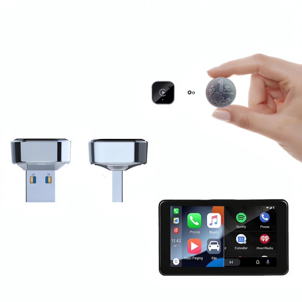 Wireless Carplay Adapter For IOS Android Auto Multimedia Sync Interface Plug And Play Stable Signal Portable Box