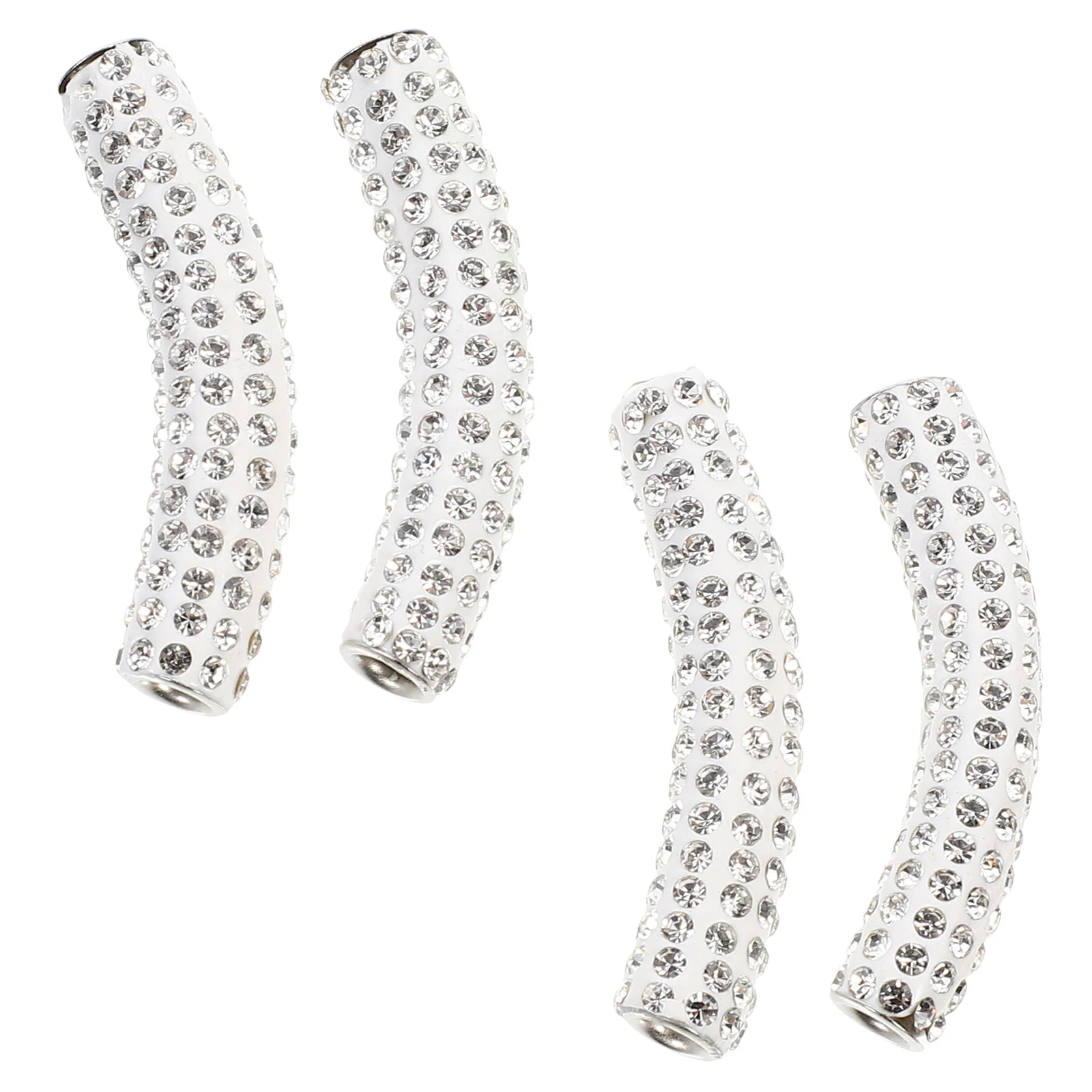 4 Pcs Shoelace Decorative Buckle Buckles White Laces Magnetic DIY Unique Metal Ornaments Charming Rhinestones