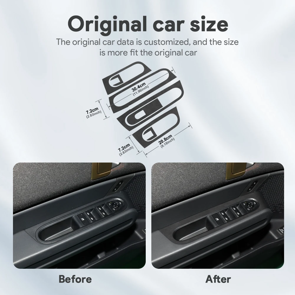 Flannel for Mini Countryman 2024 2025 U25 Car Door Window Lift Switch Panel Frame Interior Trim Sticker LHD RHD Accessories