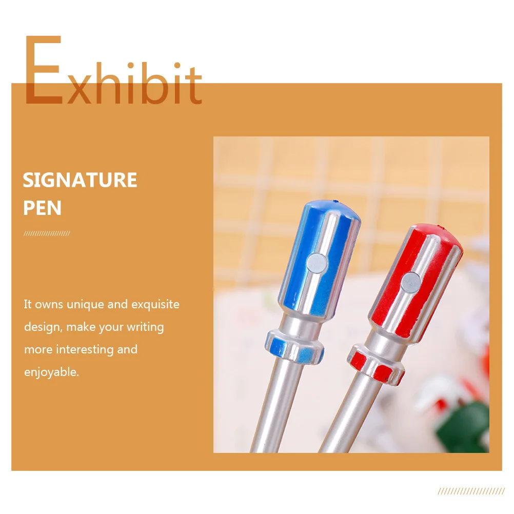 

5pcs Creative Hard-Ware Tools Designed Ballpoint Pens Smooth Writing Portable Comfort Grip Signature Pen Unique Design