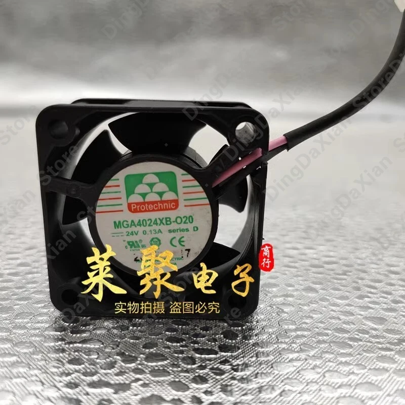 

D+ 1PCS For Protechnic MGA4024XB-O20 24V 0.13A 4CM 2-Wire Silent Cooling Fan 4020 40×40×20mm
