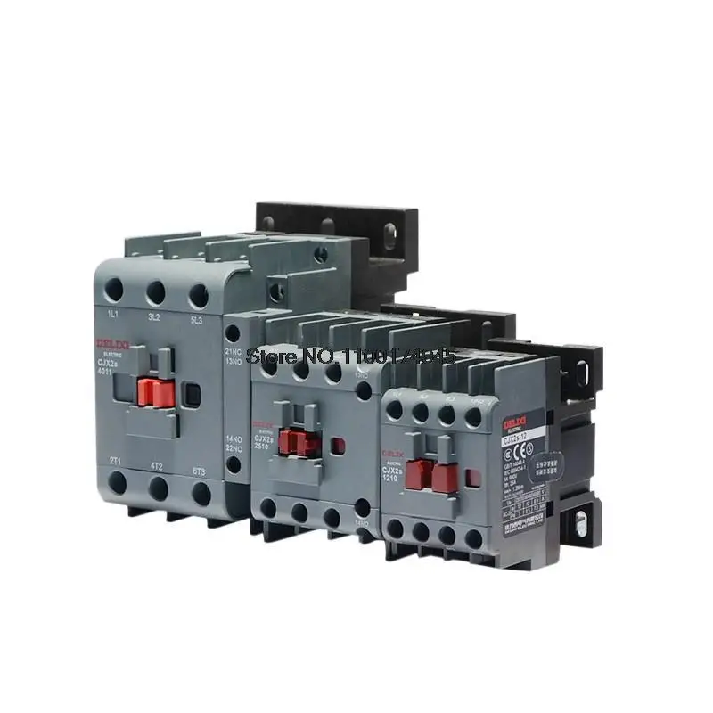 CJX2s-1210 AC Contactor DELIXI 12A 3 Poles Coil Voltage 24V 36V 110V 220V 380V 50/60Hz Din Rail Mounted cjx2s-1201 cjx2s-1211