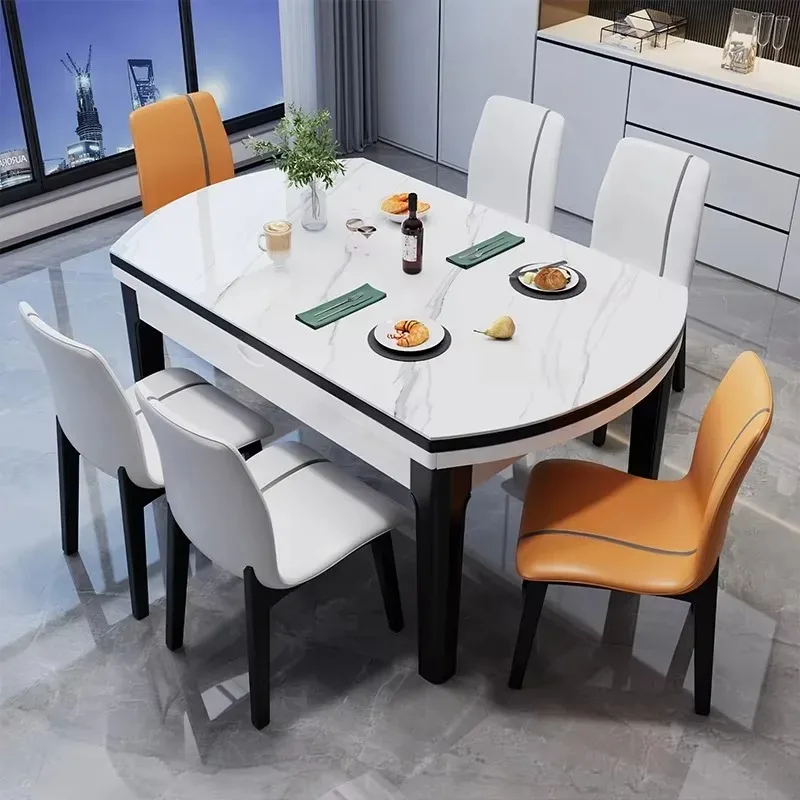 

··Conference Kitchen Dining Table Chairs Rectangular Living Room Tables Restaurant Modern Mesas De Comedor Space Saving Furnitur