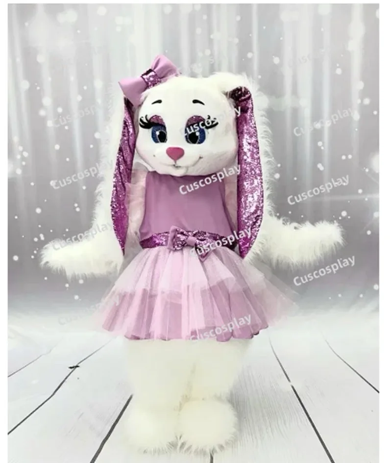 Nuevo Disfraz de Mascota de Conejo de Navidad de Espuma para Adultos, Disfraz de Mascota de Dibujos Animados de Lujo, Disfraz de Halloween