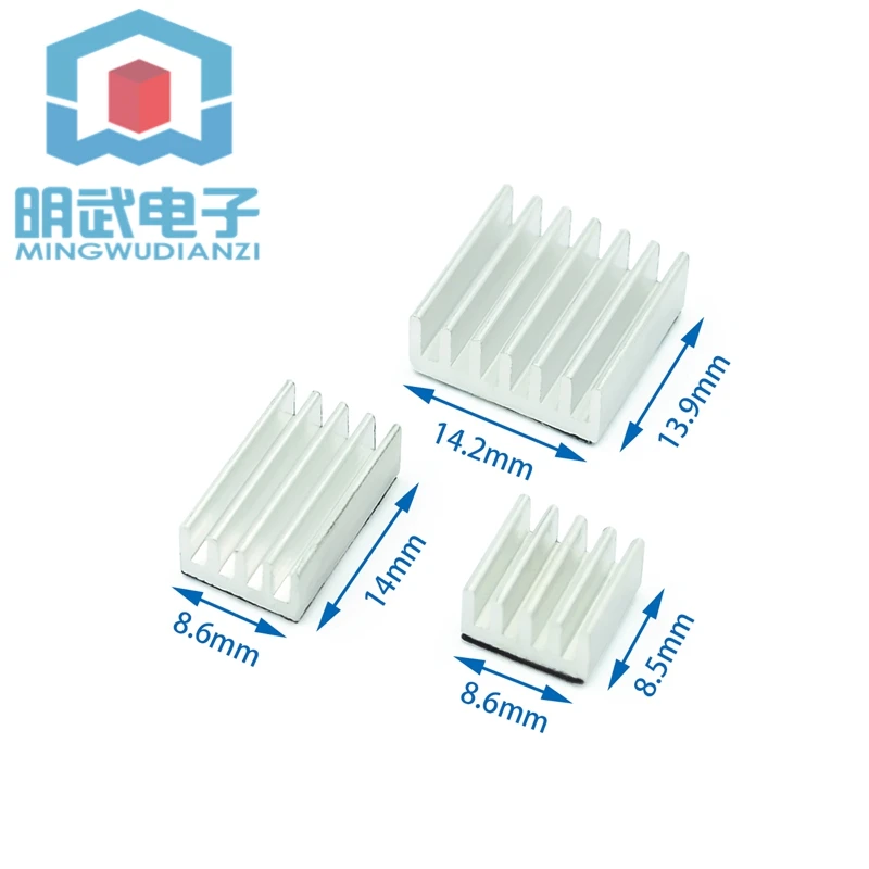 4th Generation Pi 4B Anodized Color Heatsink Motherboard IC Heatsink With Adhesive