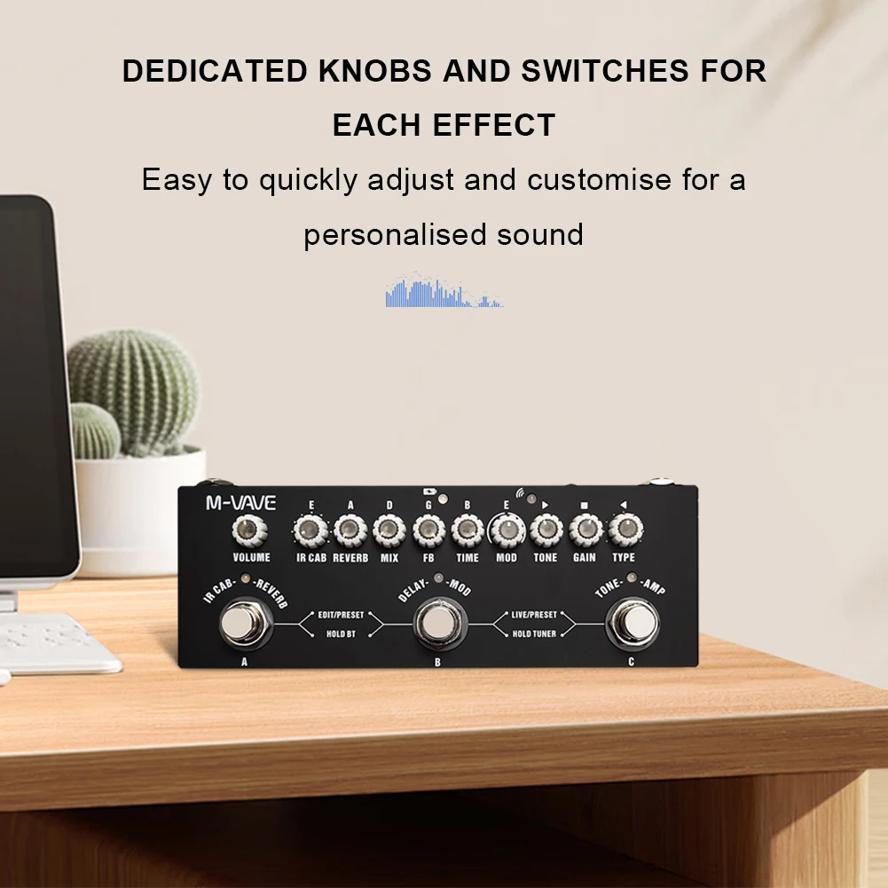 Multifunctioneel gecombineerd effectpedaal met Delay Reverb MOD IR Cab Digitale elektrische gitaareffector Gitaaraccessoires