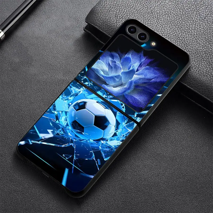 Lightning Soccer Ball Phone Shell Funda Case for Samsung Galaxy Z Flip 8 Flip3 Flip7 FE Flip5 Flip4 Z Flip 7 6 5 4 3 Flip6