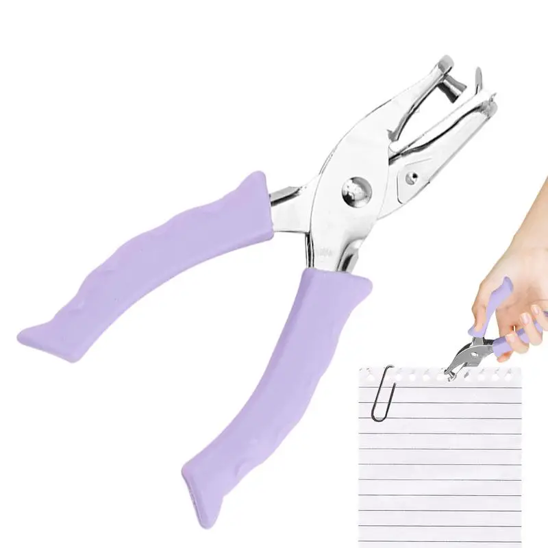 

Hole Paper Puncher Heavy Duty Paper Puncher Paper Puncher Portable Hand Held Scrapbook Tool With Ergonomic Soft Grip For