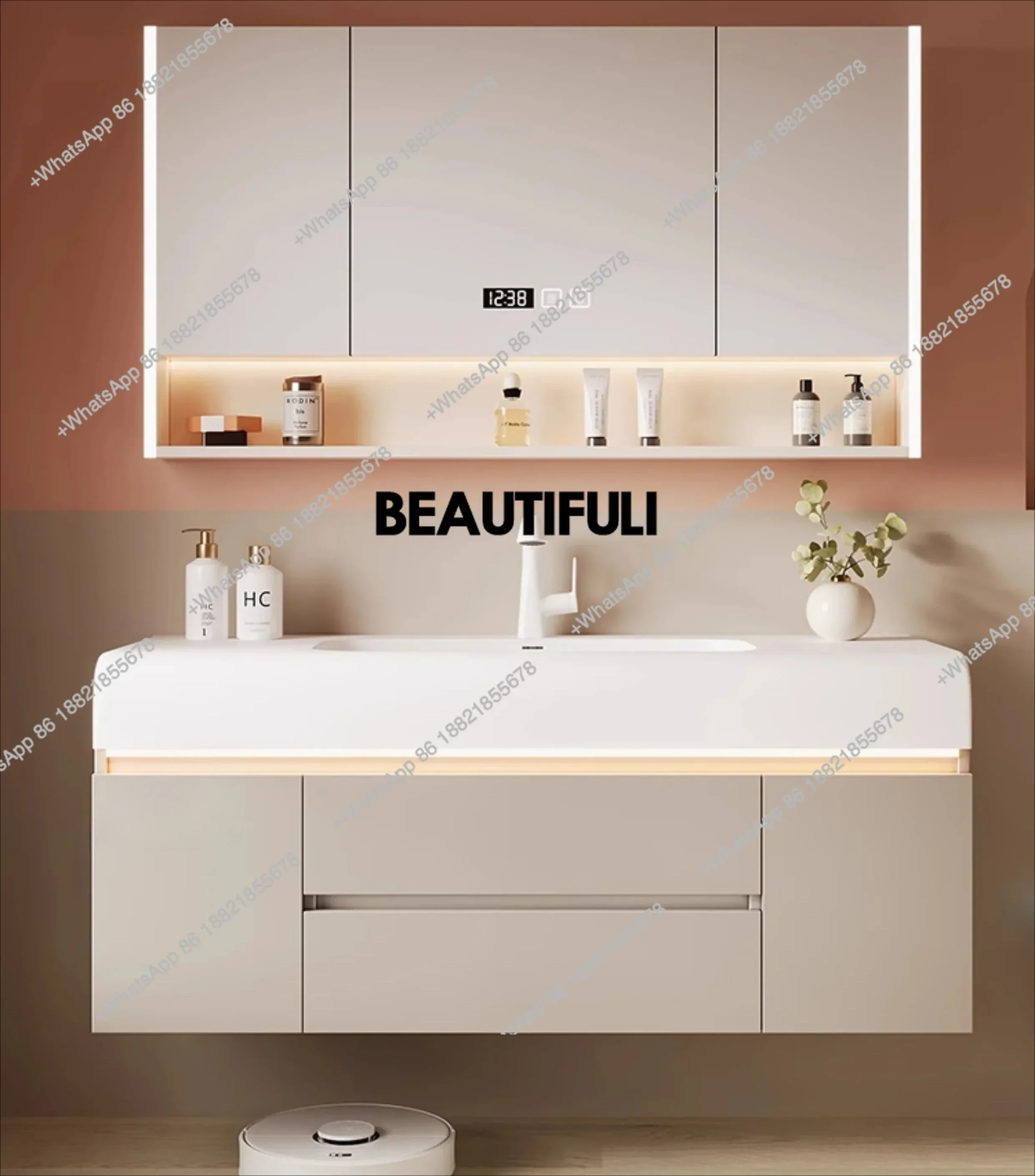 Hot sales Washbasin Toilet Cabinets Vintage Ceramics Storage Mirrors Cabinets Makeup Vanity Muebles Para El Hogar Maderaa Furnit