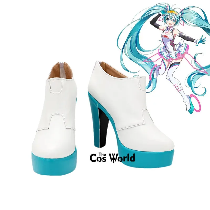 

2021 Racing Miku Anime Customize Cosplay High Heels Shoes