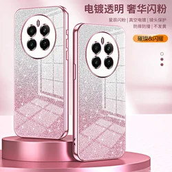 Case For OPPO Realme 12 Pro Plus Electroplated Glitter Phone Back Cover Anti-fall Lens Full Cover For OPPO Realme 12Pro+ 12 Pro