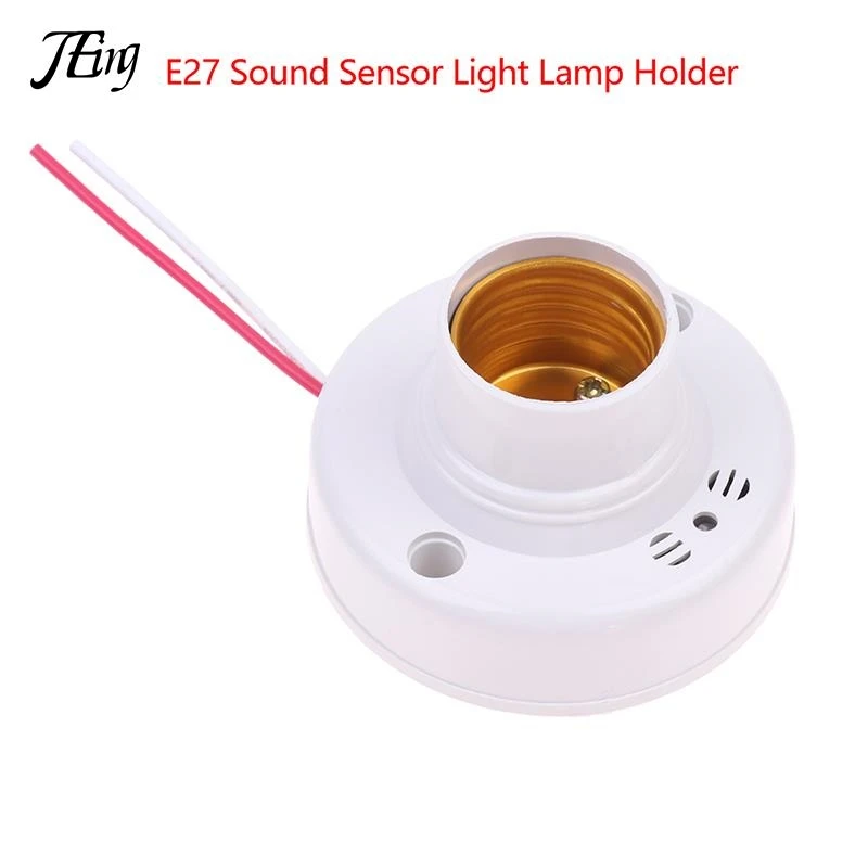 E27 Sound Sensor Light Lamp Holder 220V Stair Smart Auto On Off Light Voice Applaud Sound Control E27 Lamp Bulb Bases