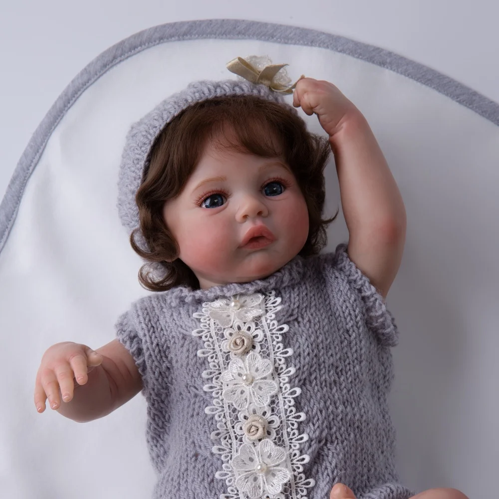 

20-дюймовая реалистичная кукла реборн Cloveray, милая виниловая кукла, высококачественная коллекция игрушек ручной работы для детей, удобные подарки на день рождения