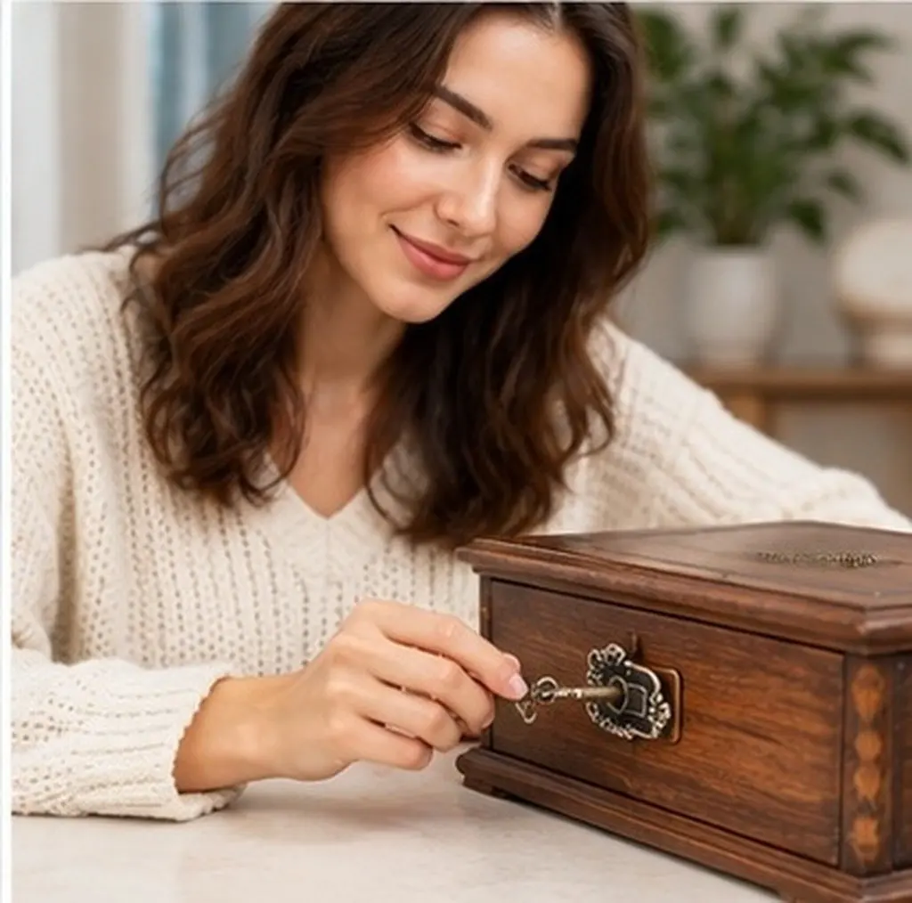1Set Cabinet Lock and Key Set Vintage Style Iron Zinc Alloy Drawer Lock for Cupboard Desk Dresser Liquor Cabinet Storage