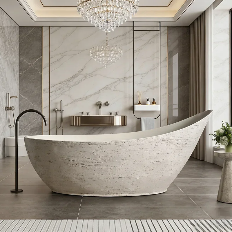 yellow Bathtub Light Luxury Hotel Villa Engineering  Tub