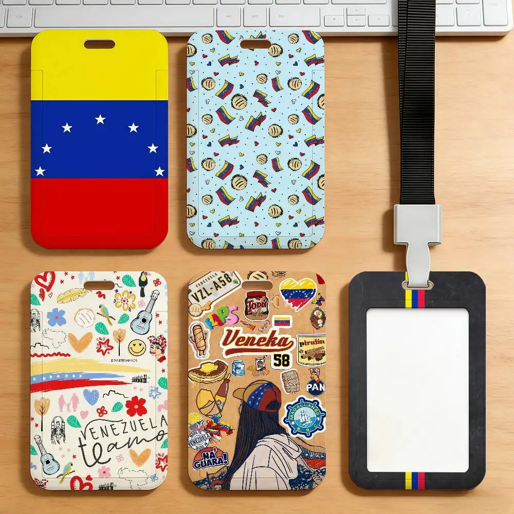 Fashion of Venezuela Card Holder Student ID Case Daily Use Subway Commute Work Cover Office School Bus Protector