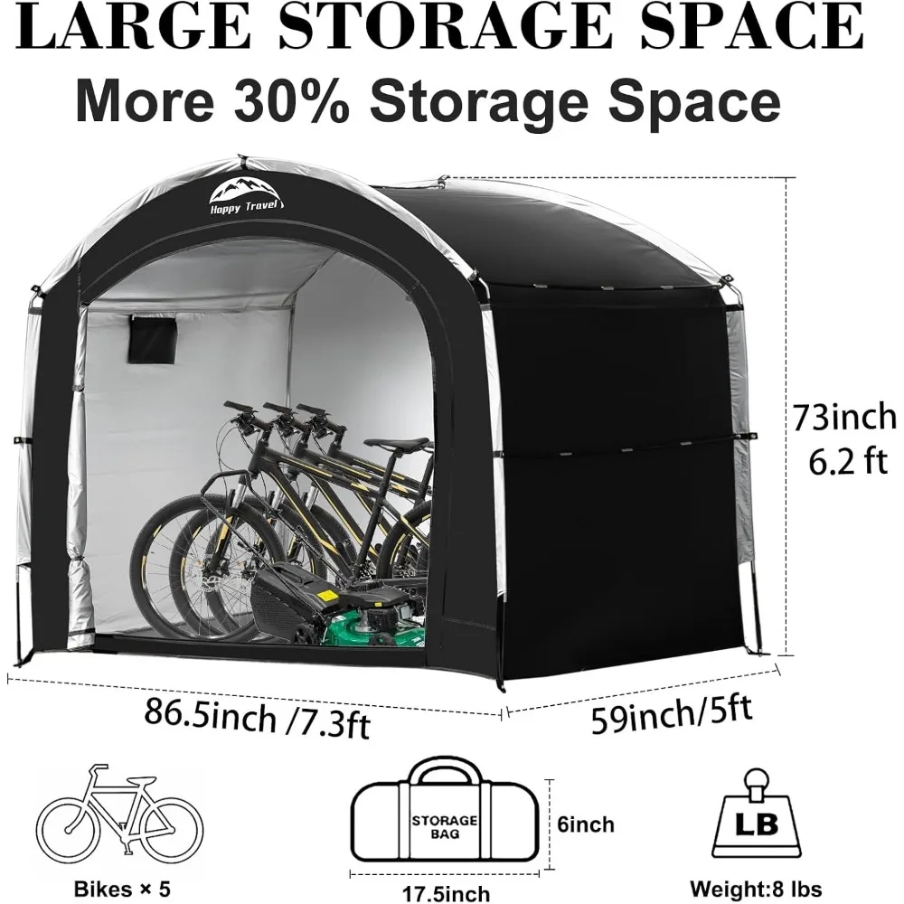 자전거 보관 텐트 창고, 대형 야외 방수 자전거 커버, 2, 4, 6/8 자전거용 창문 쉘터, 대형 외부 휴대용