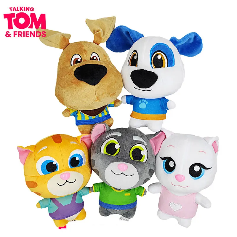 15cm Talking Tom And Friends Plush Toys Doll Kawaii Talking Tom Angela Hank Ginger Ben Claw Machine Dolls Can't Talk Version 1PC