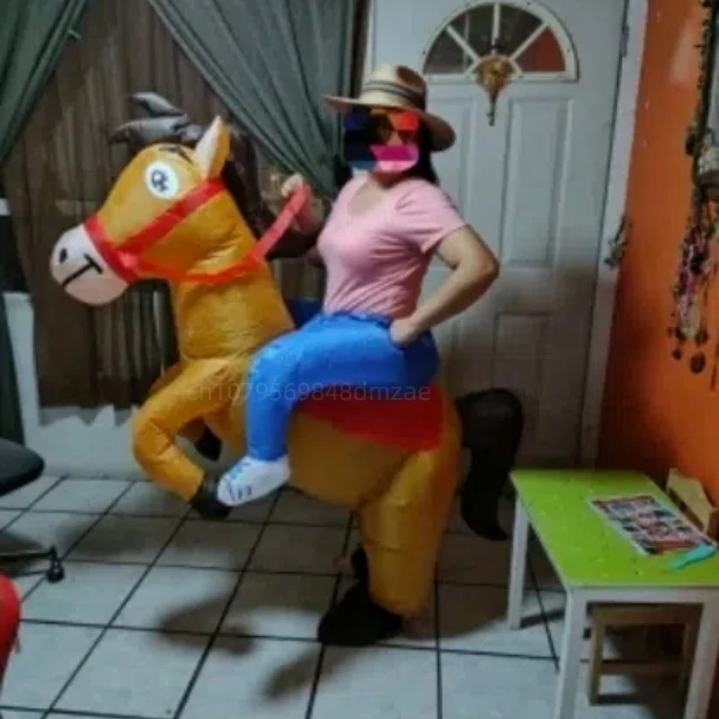 Cosplay Funny Running Horses, Adult Puppet Costumes, Holiday Stage Costumes Cosplay Inflatable Horse Costumes