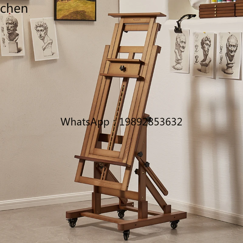 GZ  oil painting stand flat dual-purpose wooden floor shelf artist art student special display stand sketch