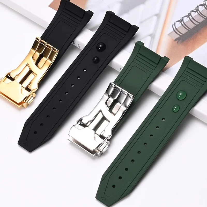 Watch strap accessories For Ferragamo F80 Sports Series Watch Strap Waterproof Notch High Quality Silicone Black Watch Band 26mm