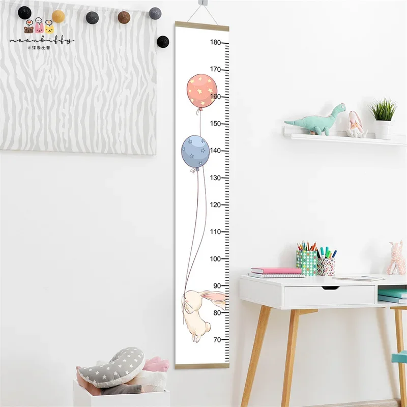 Kids Growth Ruler Chart Balloon Height Ruler Wall Stickers Home Decor Height Measurement for Growth Height Chart Wall Hanging