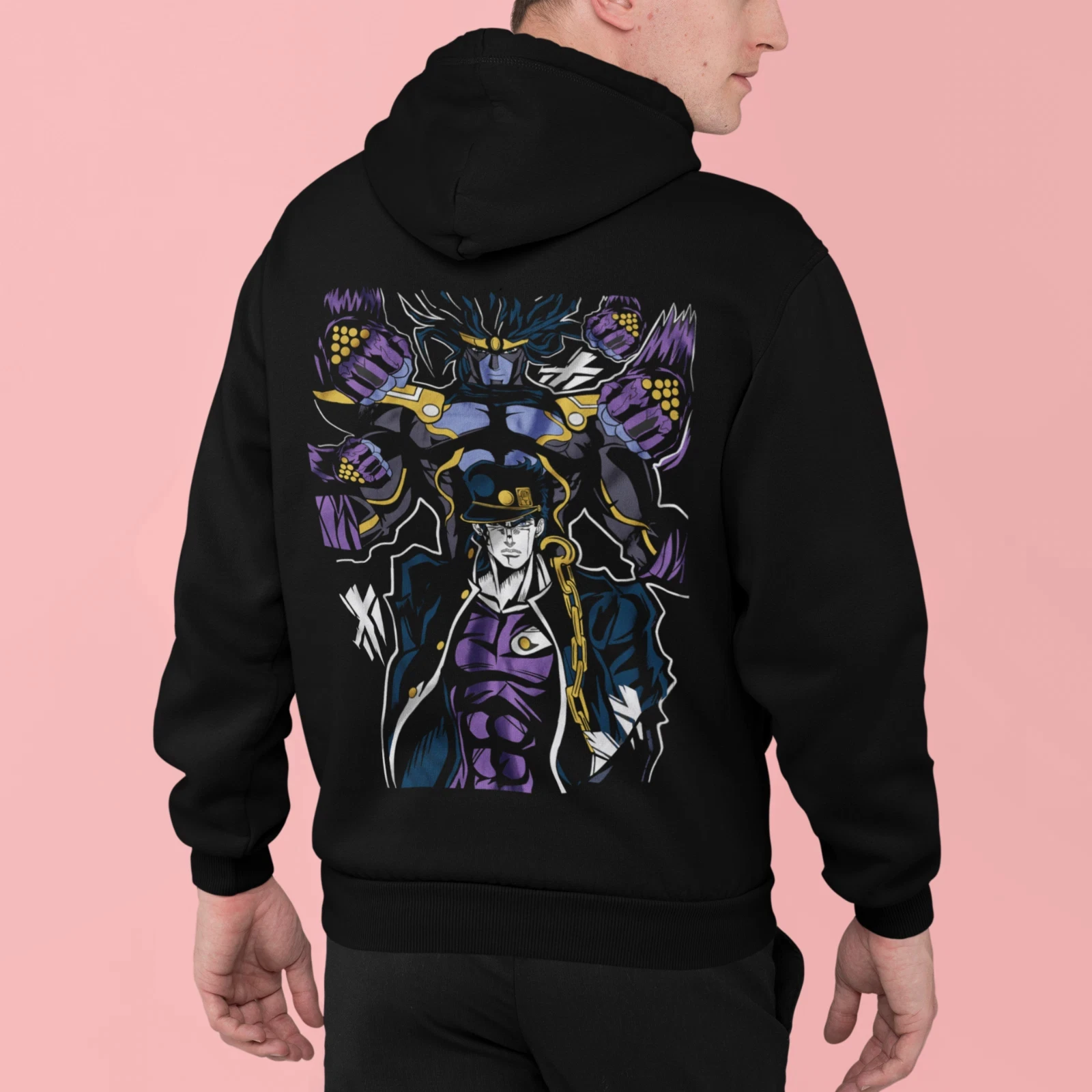 

Jotaro Kujo-JoJo's Bizarre Hoodie JoJo's Bizarre Adventure Anime Back and Front Limited Edition Collection