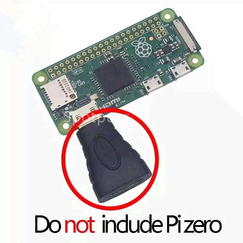 Raspberry Pi Zero W (Pi0) Compact Adapter, Mini HDMI to HDMI Female Converter