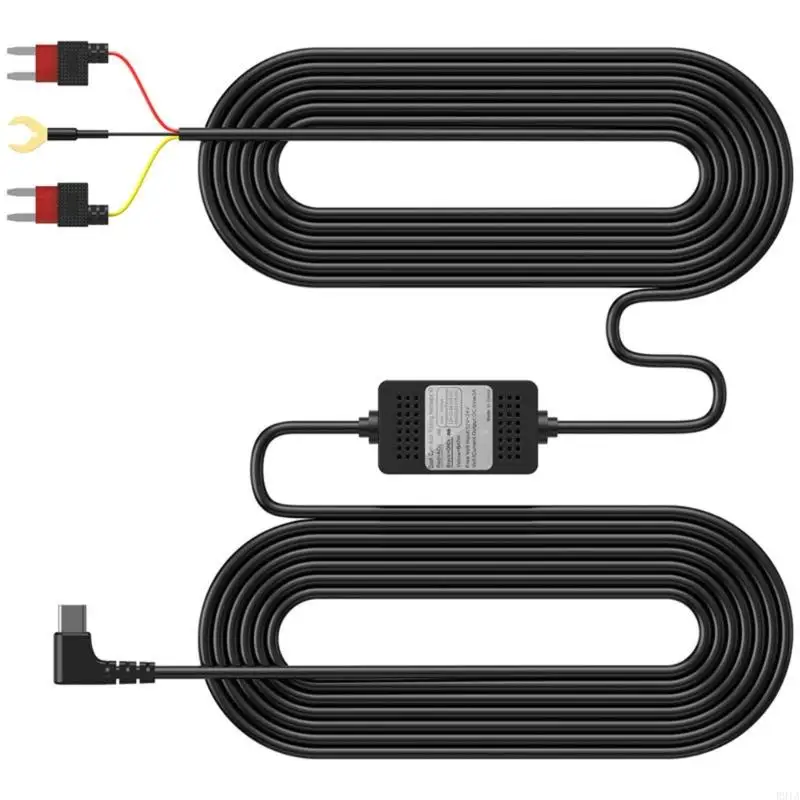 R91A DashCam Hardwire USB C طقم أسلاك صلبة USB C منفذ الطاقة لمدة 24 ساعة مراقبة وقوف السيارات آمنة ومستقرة إمدادات الطاقة