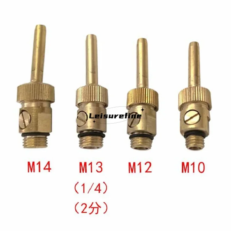 

2pcs Fountain Nozzle Adjustable ±10 degrees Solid Brass Spring Spray Head M8 M10 M12 M13 M14 Pond Pool Advertising Event Decor