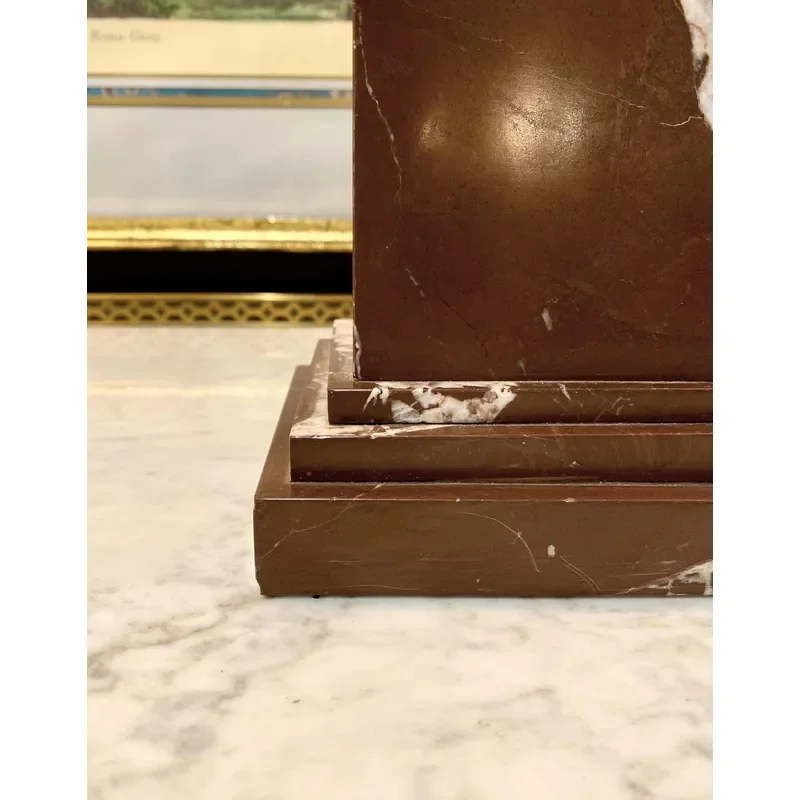 for Home Decoration Classic Art Office Interior Marble Decor Brown and White Italian Style Oscillator
