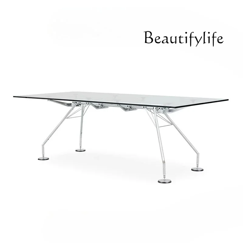 ordic designer stainless steel rectangular dining table modern home restaurant office new