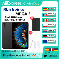 Blackview MEGA 2 Android 15 Tablet 12 inch 2K Display 36(12+24)GB 256GB Unisoc T615 9000mAh Battery Widevine L1 Pad PC