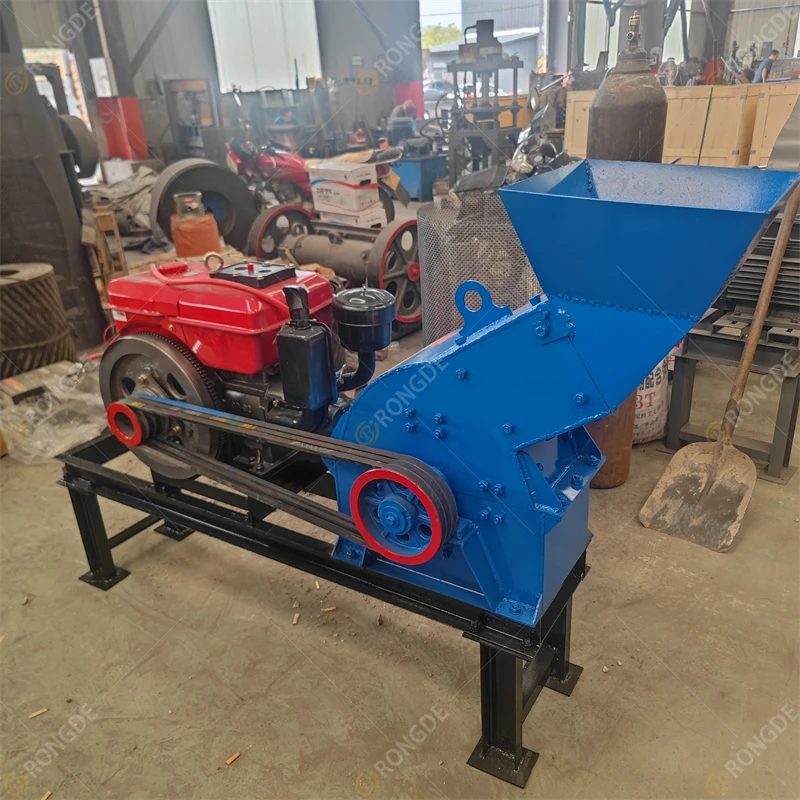 2026 Hot SellingHot Sale Engine Gold Ore Small Mini Stone Rock Portable Mobile Hammer Mill Crusher