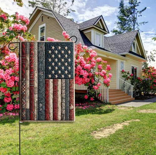 American Rustic Country Memorial Day Sign Garden Yard Flag Decor Outdoor 12 x 18 IIX WZZ yyi