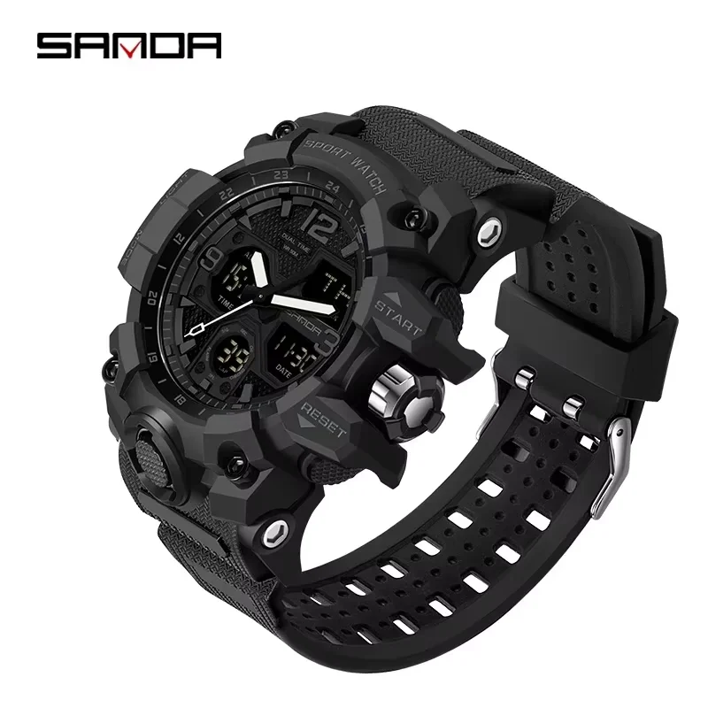 

SANDA 6030 Sports Men's Watches Military Quartz Watch Man Waterproof Wristwatch for Men Clock shock relogios masculino Top Brand