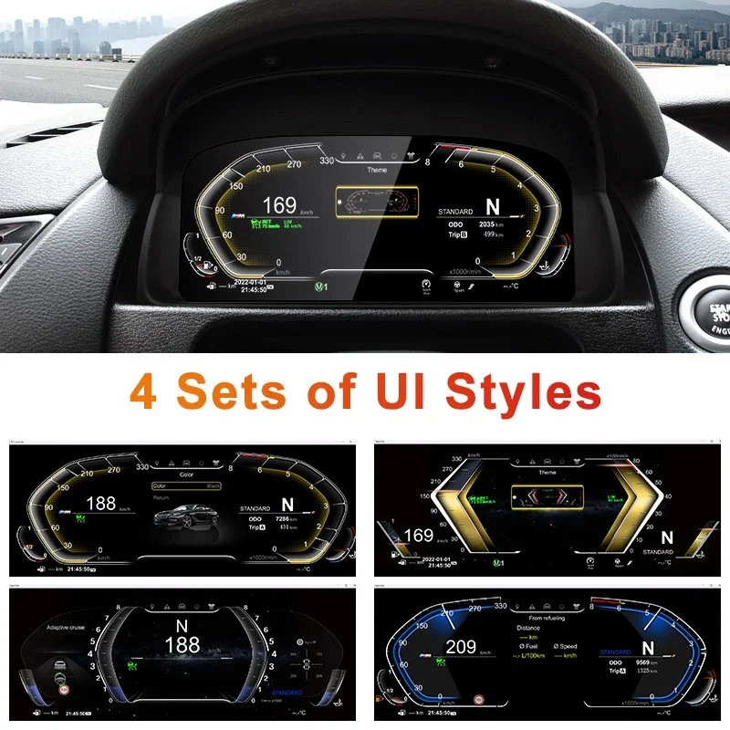 12.3 بوصة لسيارة BMW X1 F48 F49 F39 X1 E84 2016-2022 LCD لوحة القيادة عداد السرعة الرقمي لوحة العنقودية قمرة القيادة