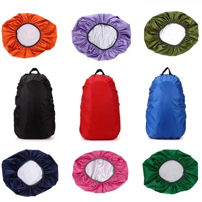 1Pcs  Adjustable Backpack Rain Cover Portable Waterproof Outdoor Accessories Dustproof Camping Hiking Climbing Raincover 35-80L