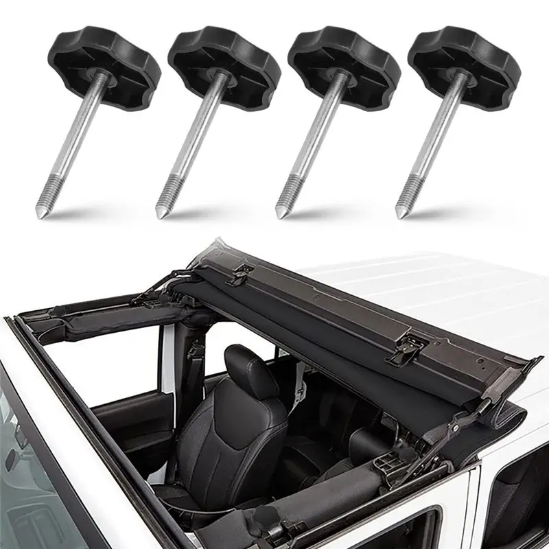AB96-Soft Top Door Surround Knobs Kit Window Frame Screws Bolts For Jeep Wrangler TJ/JK 1997-2017 Accessories
