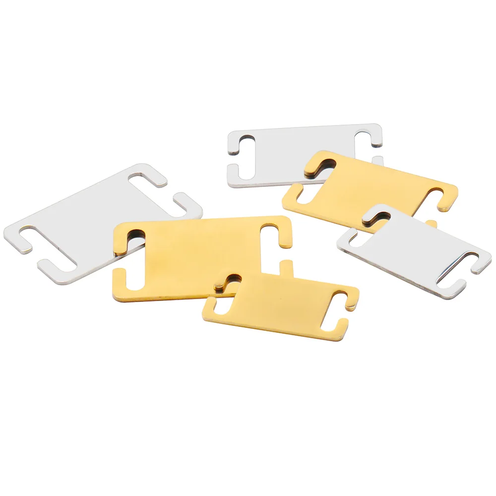 20Pcs Personalized Pet Dog ID Tag Square Plate Mirror Stainless Steel Ornament Customized Engraving Metal Anti-lost Nameplate Co