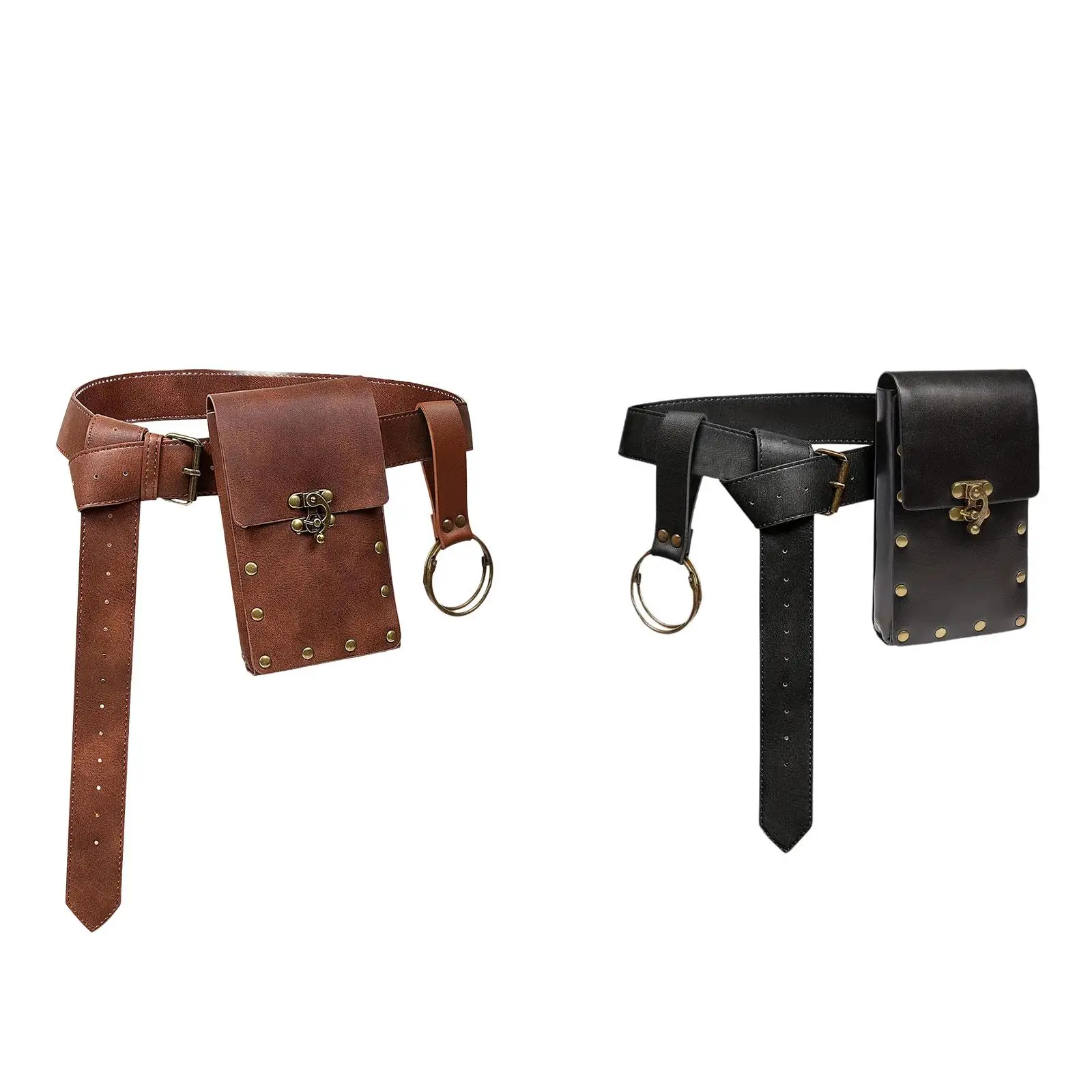 Belt Pouch Waist Bag Portable Unique Renaissance Accessories Steampunk Phone Holder for Carnival Festival Performance Halloween