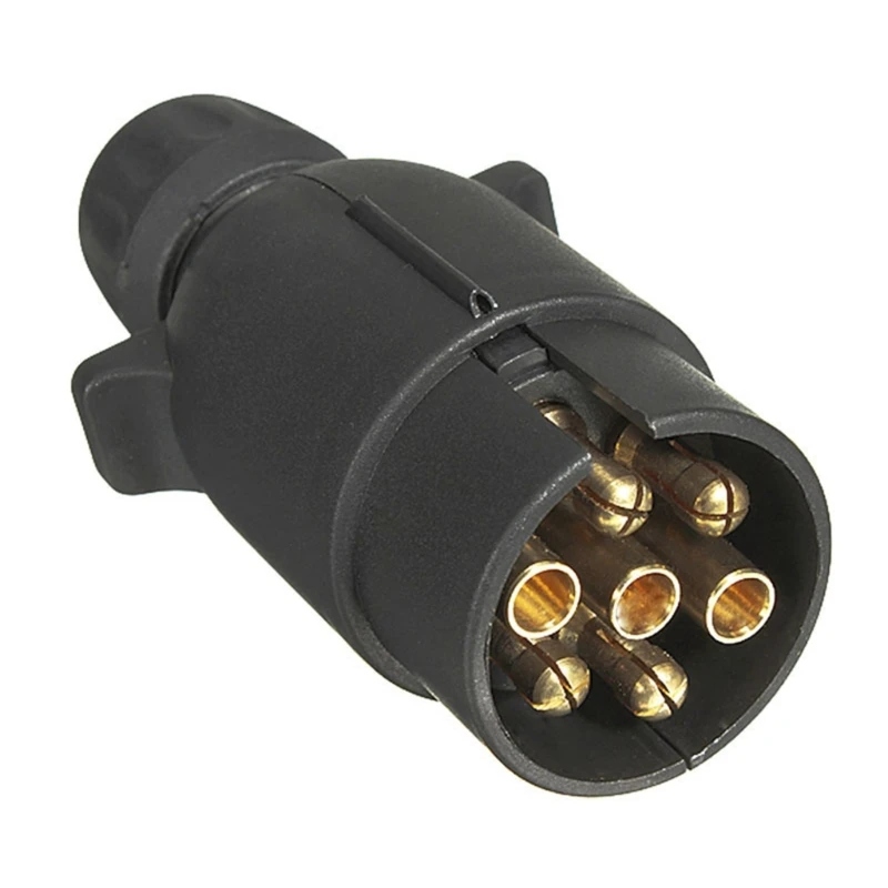 7-pinowy adapter do holowania Przyczepa Przyczepy Przyczepy Ciężarówka Hak holowniczy Europejski adapter wtyczki samochodowej 12V Wodoodporny konwerter gniazd elektrycznych
