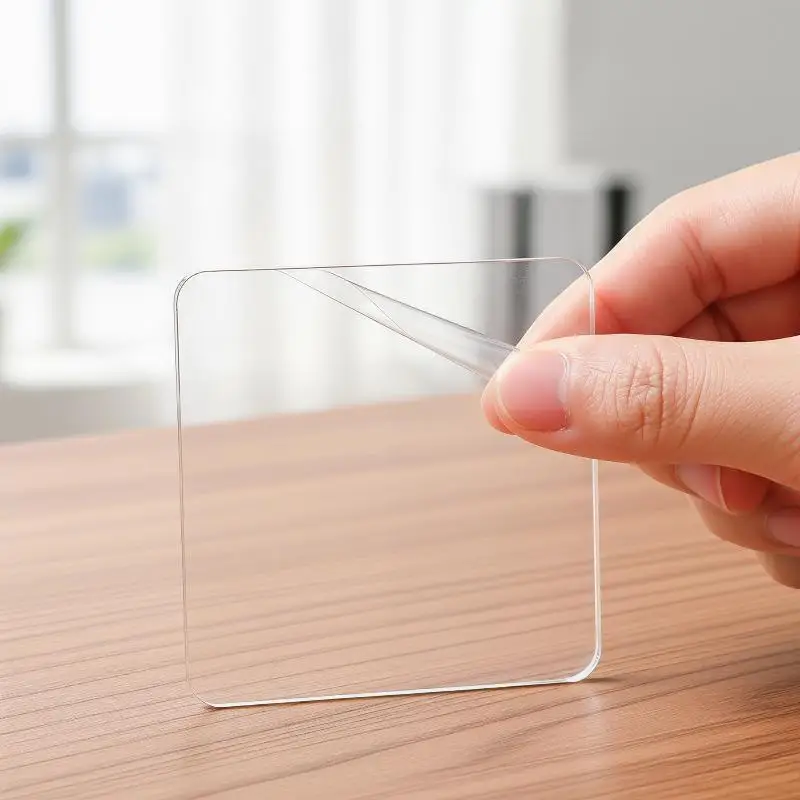 5 Sets DIY Transparent Acrylic Magnet Set Square Round Refrigerator Magnets for Photo Paste Party Decor Gift