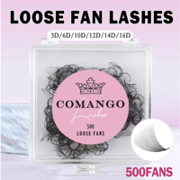 CoMango Loose Fans 3D 6D 7D 10D 12D 14D 16D Russian Volume Fans Eyelash Extension Sharp Stem Thin Pointy Base Premade Fans Lash