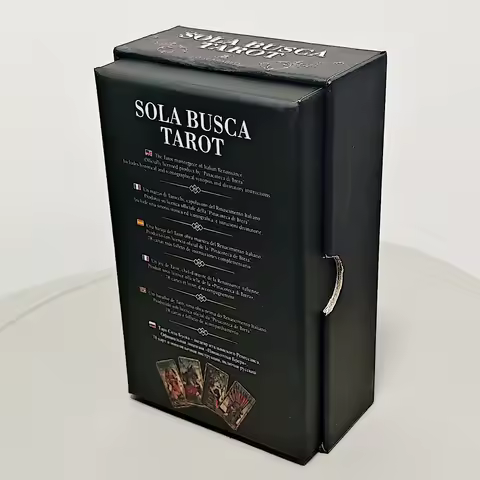 12*7cm Printed on 350GSM Double-embossed Cardstock Sola Busca Tarot Deck In Rigid Box 78 Pcs Vintage Tarot Cards