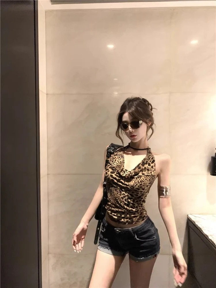 Sexy Slim Fit Strappy Racerback Tank Top Y2K Streetwear Party Night Out Clothes For Girls Trendy Amazing