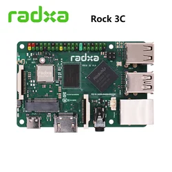 Radxa ROCK 3C Development Board RK3566 Quad-core Arm® Cortex®-A55 (ARMv8) 64-bit @ 1.6GHz Support 4K