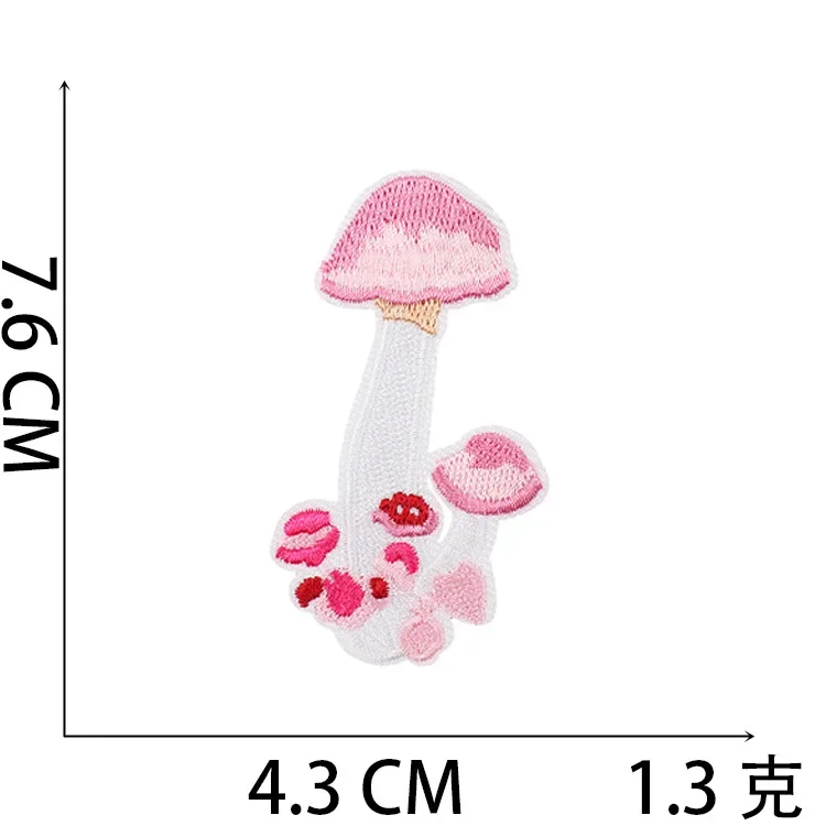 New 1 Pcs Tags Magic Cartoon Embroidery Patch Color Mushroom Embroidery Fusible Applique Badge Backpack Decoration Sew DIY