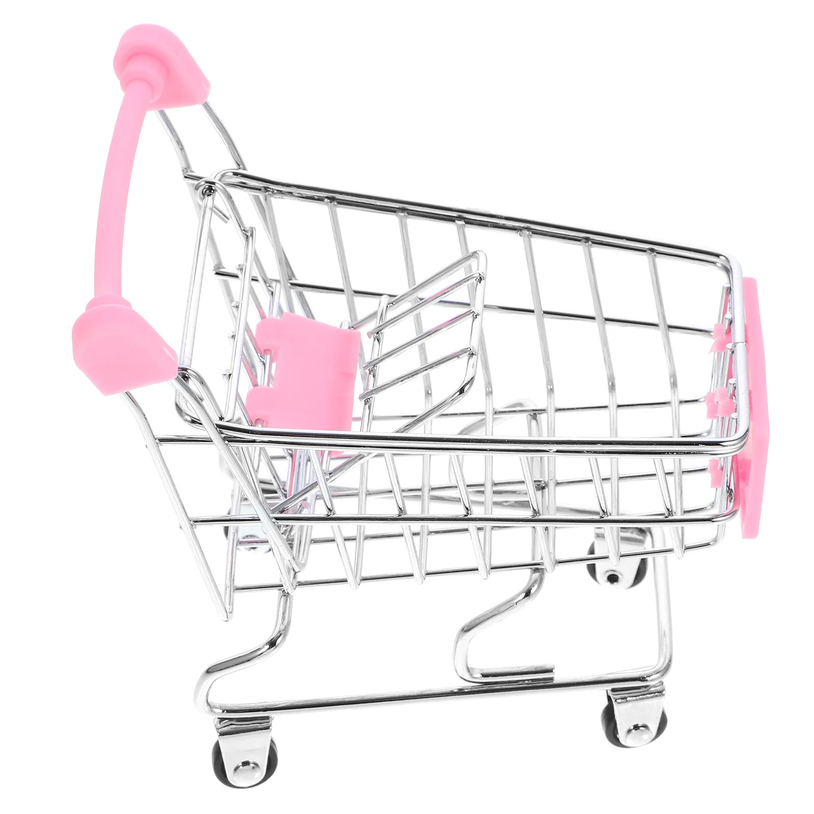 Kids Shopping Trolley Delicate Mini Cart Small Fruit Basket Pink Accessory