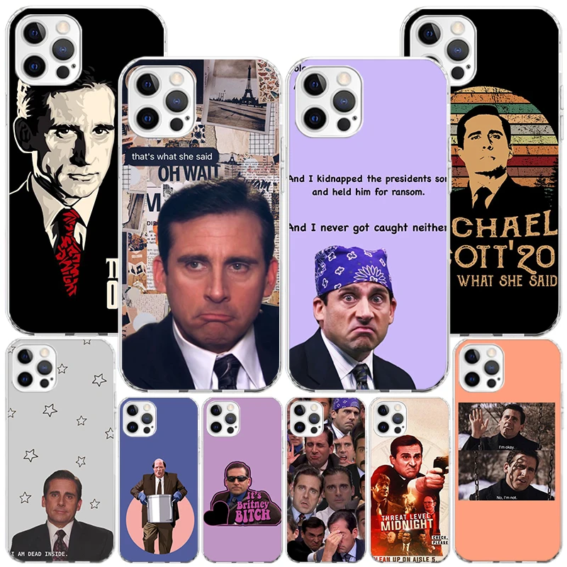 The Office Tv Show What She Said Phnoe Case for Iphone 11 12 13 Mini 14 15 Pro Max X Xs Xr 7 Plus 8 + Apple 6S SE 2020 Unique Co